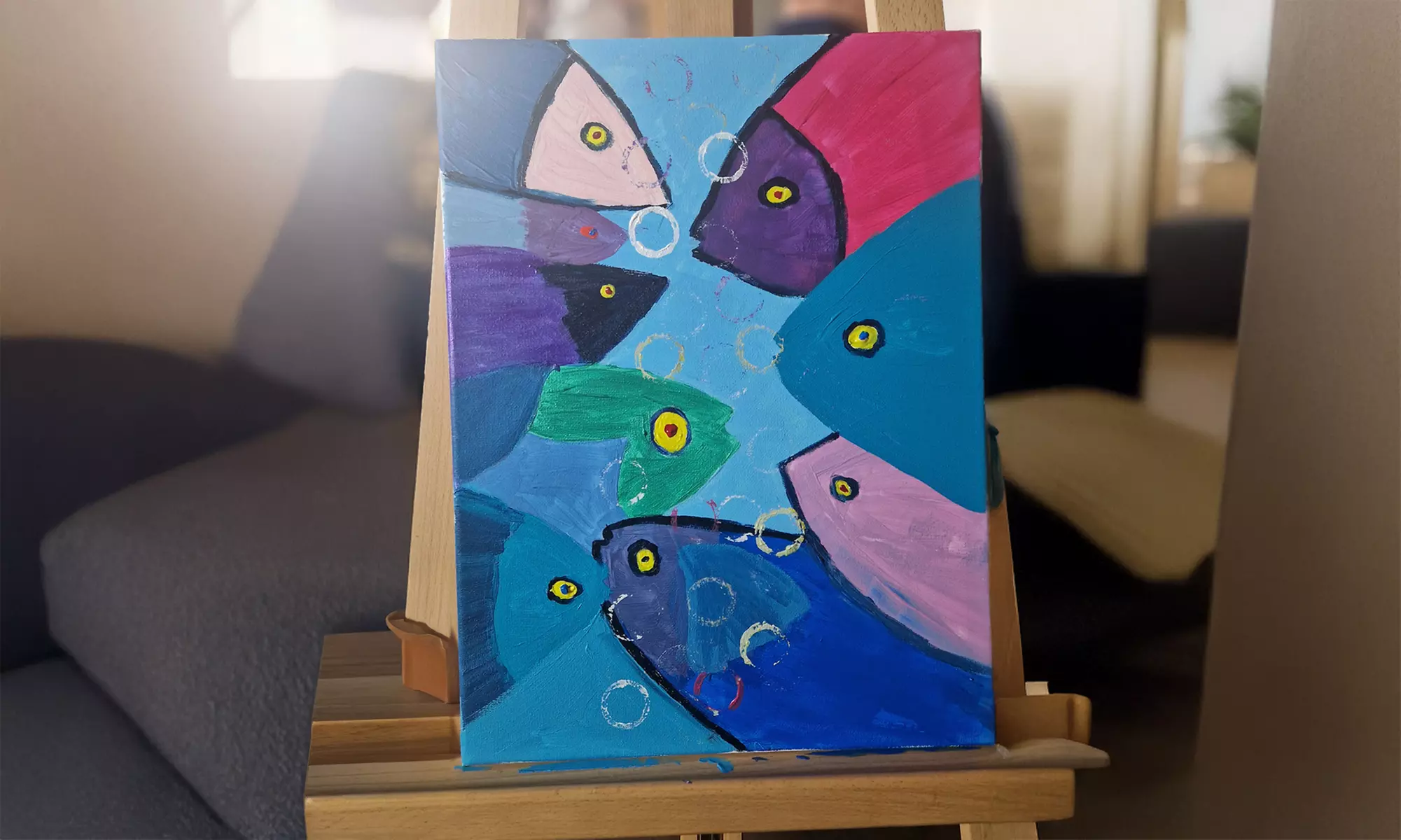 Warsztaty: "Malowanie przy winie" z widokiem na panoramę Warszawy