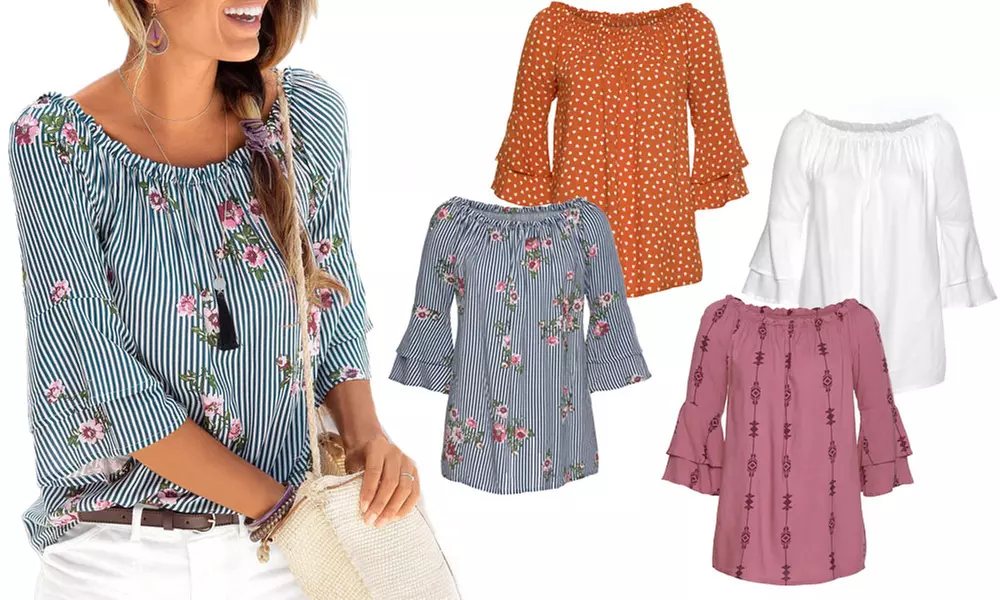 Blusa da donna Amelie, disponibile in 4 fantasie e 3 taglie - Primary Image