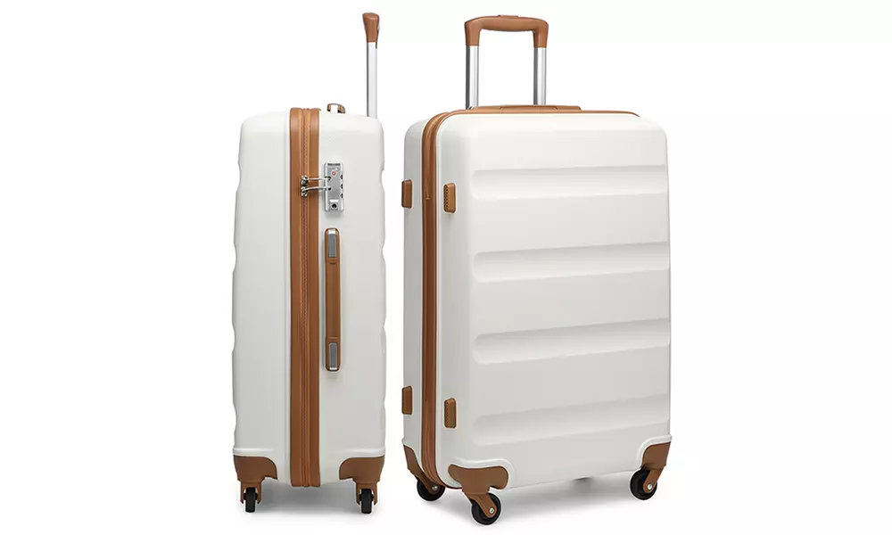 KONO Horizontal Design Hard Shell Suitcase Set with Combination Lock
