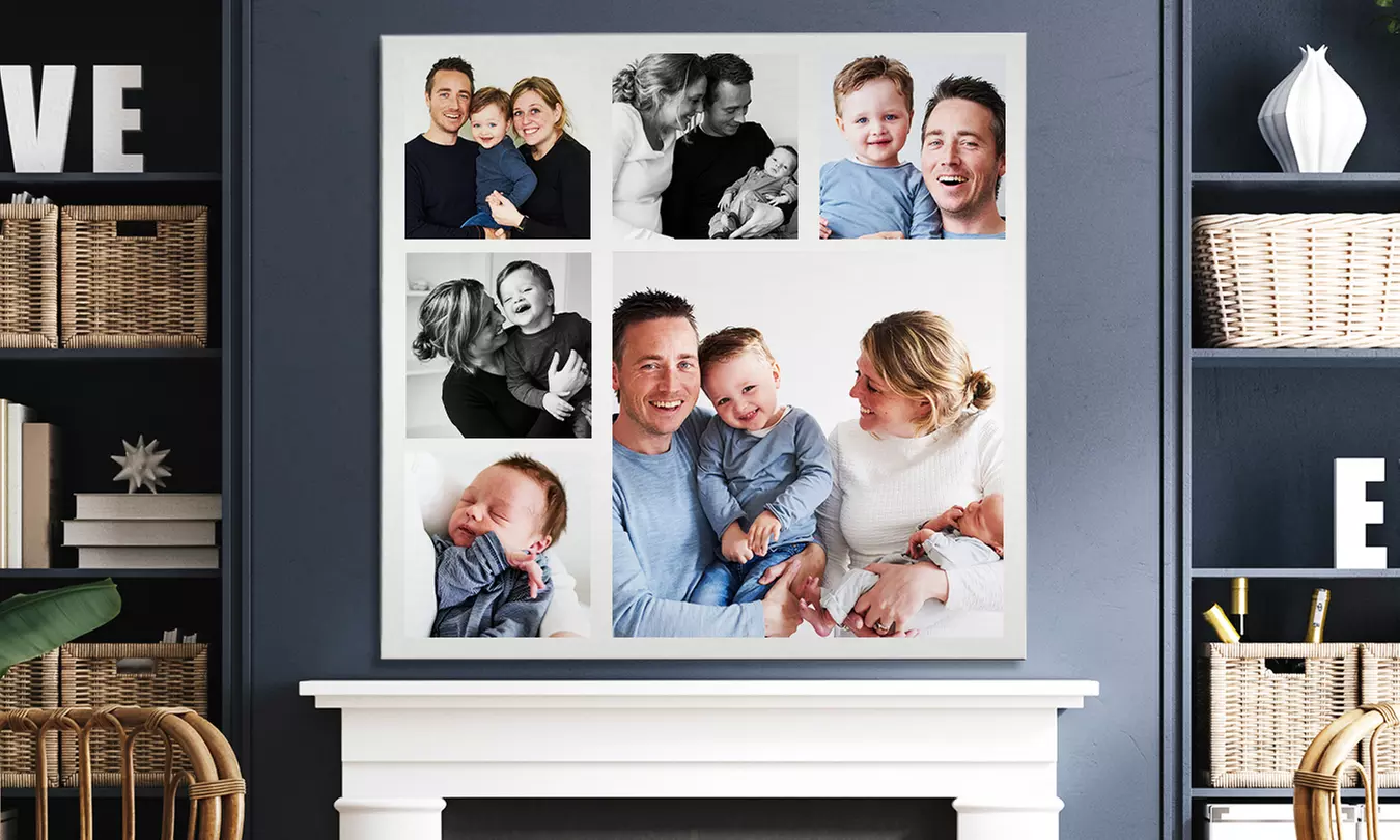 Fotocollage canvas of aluminium