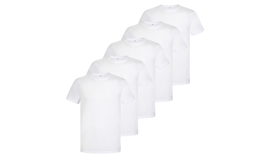 Image 5: 5er-Pack Herren einfarbige Rundhals-T-Shirts