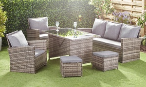  Garden Gear St Lucia Seven-Seat Rattan Dining Set 