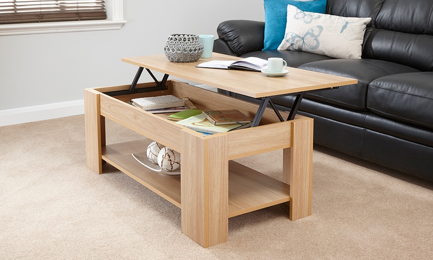 Image 4: Ultimate Storage Lift-Top Table