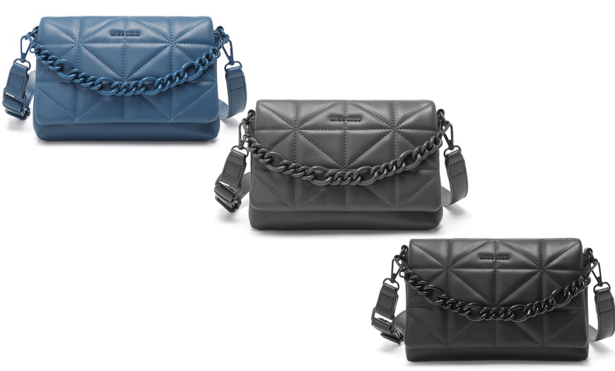 Image 1: Chic Quilted Shoulder Bag With Chain Strap
