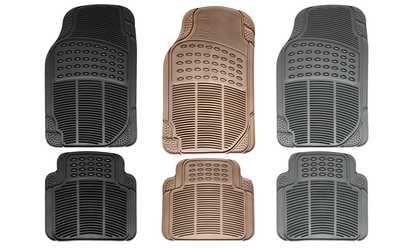 image for Heavy-Duty Car-Floor Rubber Mats Set (4-Piece)