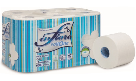 Fino a 72 rotoli di carta igienica Infiore Celtex 100% pura cellulosa