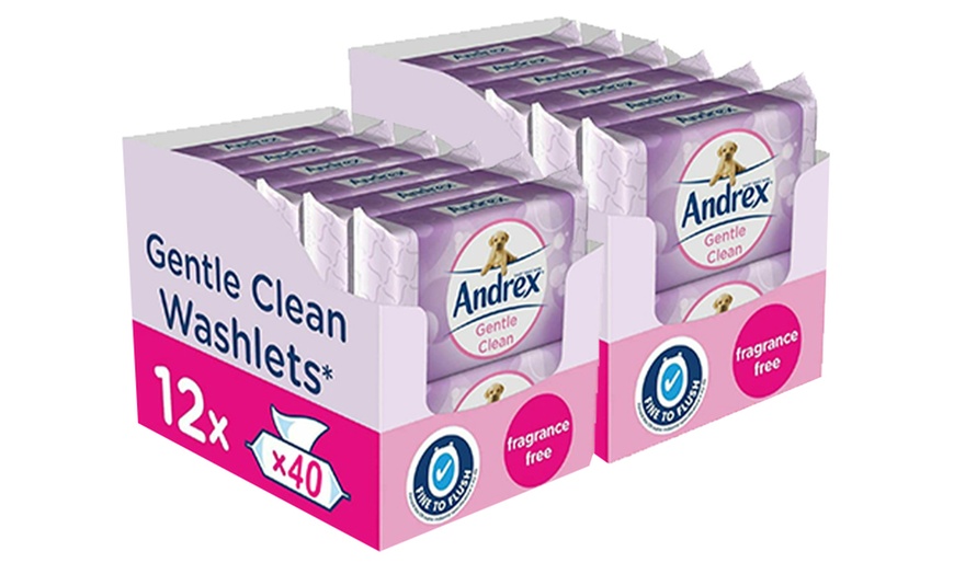 Image 6: Andrex Washlets Flushable Toilet Tissue Wipes