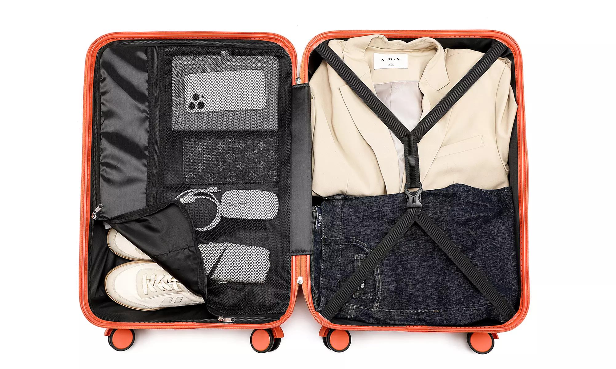 One- or Three-Piece British Traveller ABS Suitcase with Lock