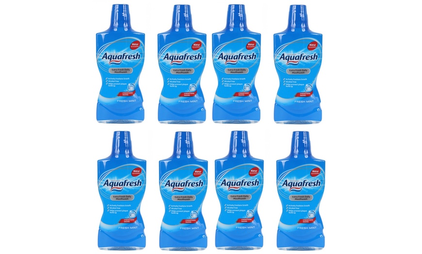 Image 1: 8 Pack Aquafresh Mouthwash 500ml