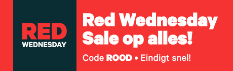 Het is Red Wednesday! Pak tot 30% korting op Lokaal, 15% op Travel en 10% op Producten met code ROOD