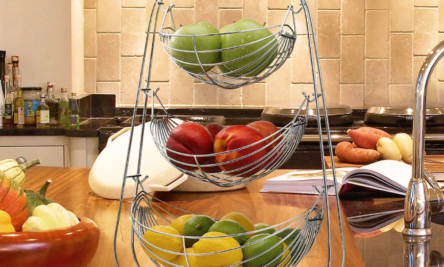 Image 5: 2- or 3-Tier Chrome Fruit Hammock