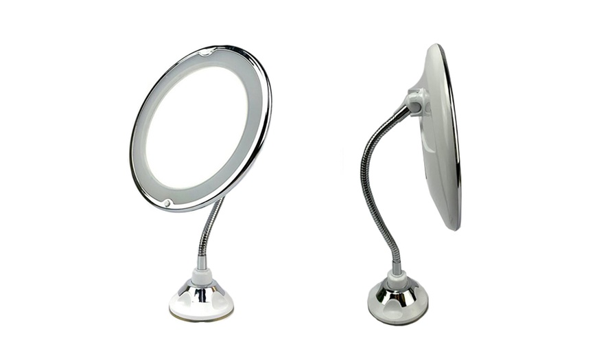 Image 3: 10X Magnifying Makeup Vanity Mirror with Light