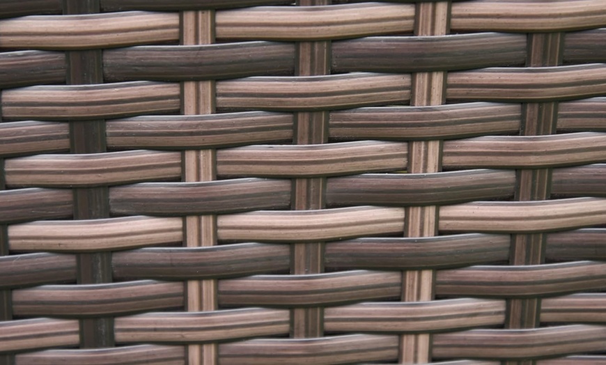 Image 5: Outsunny Three-Piece Outdoor Rattan-Effect Bistro Set 