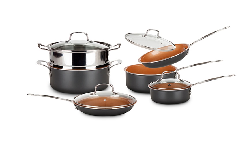 Image 3: Ten-Piece Aluminium Cookware Set