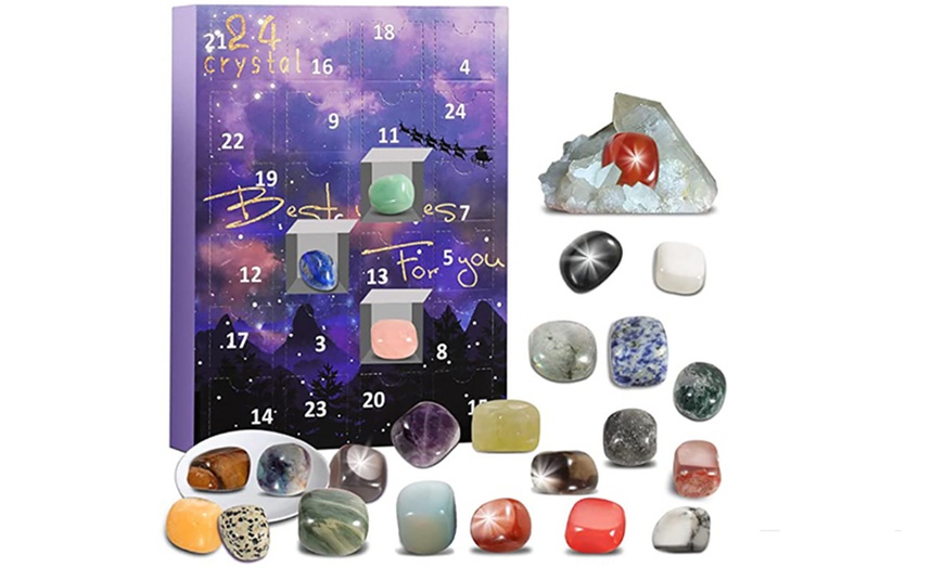 Image 1: Christmas 24 pieces Ore Blind Box Crystal Advent Calendar