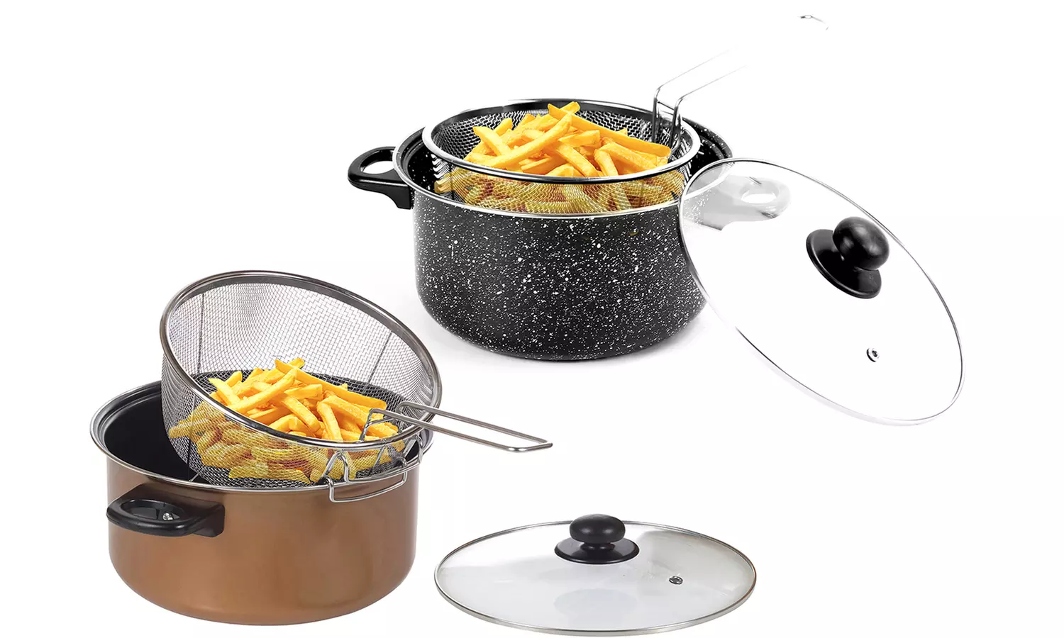 Black Marble or Copper Deep Fat Fryer 24cm Pan - Primary Image