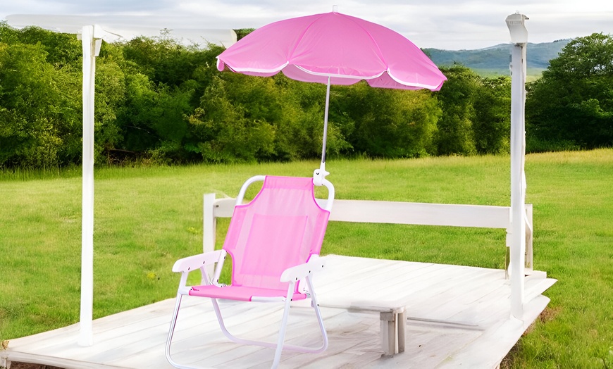 Image 6: Chaise pliante avec parasol pour enfants