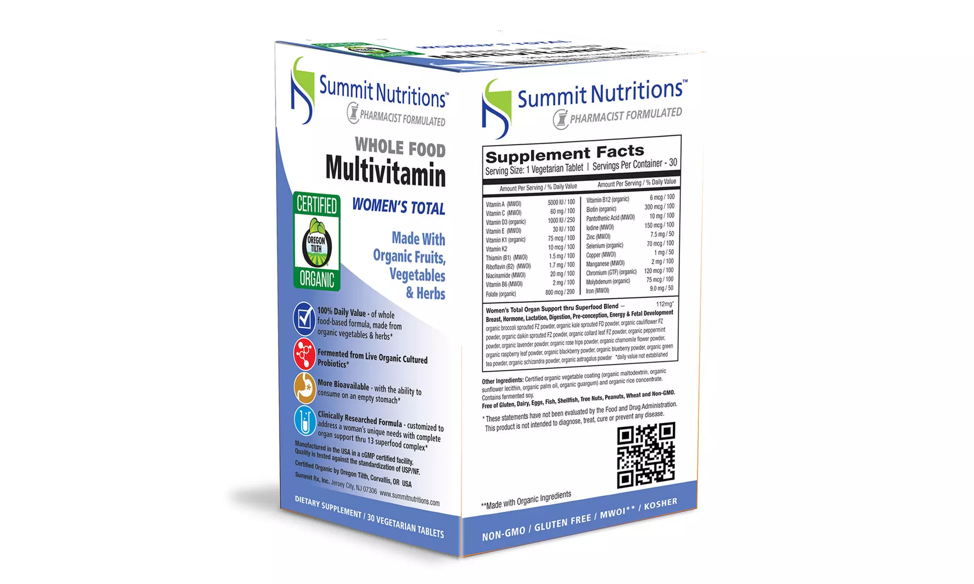 Certified Organic Wholefood Women's Multivitamin (1- or 2-Pack) - Second Medium