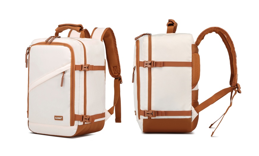 Image 9: KONO 20- or 24-Inch Suitcase ABS Hard Shell Luggage And Backpack Set