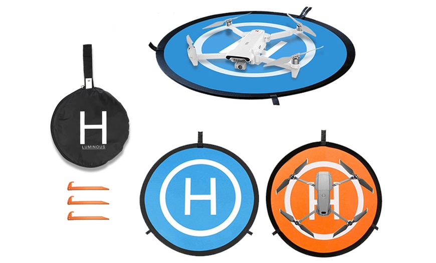 Image 1: Fast-Fold Drone Landing Pad Mat