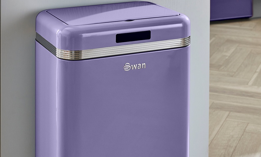 Image 18: Swan Retro-Style 45L Square Sensor Bin With Free Delivery