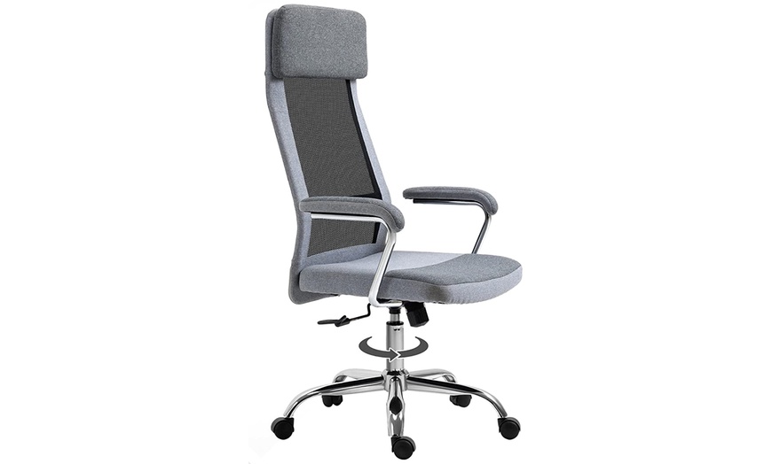 Image 3: Vinsetto Grey Office Chair