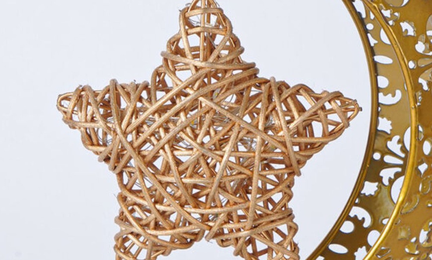 Image 5: LED Iron Hollow-Out Star and Moon Night Lights