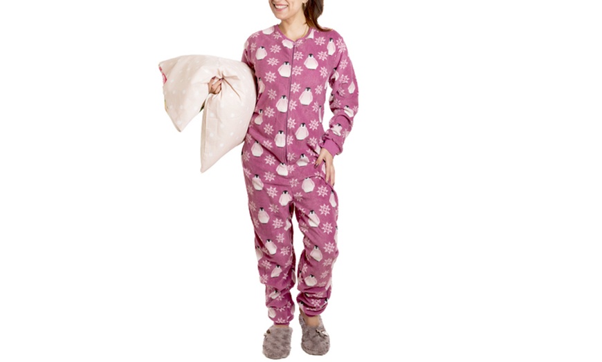 Image 3: Women's Fleece Onesie