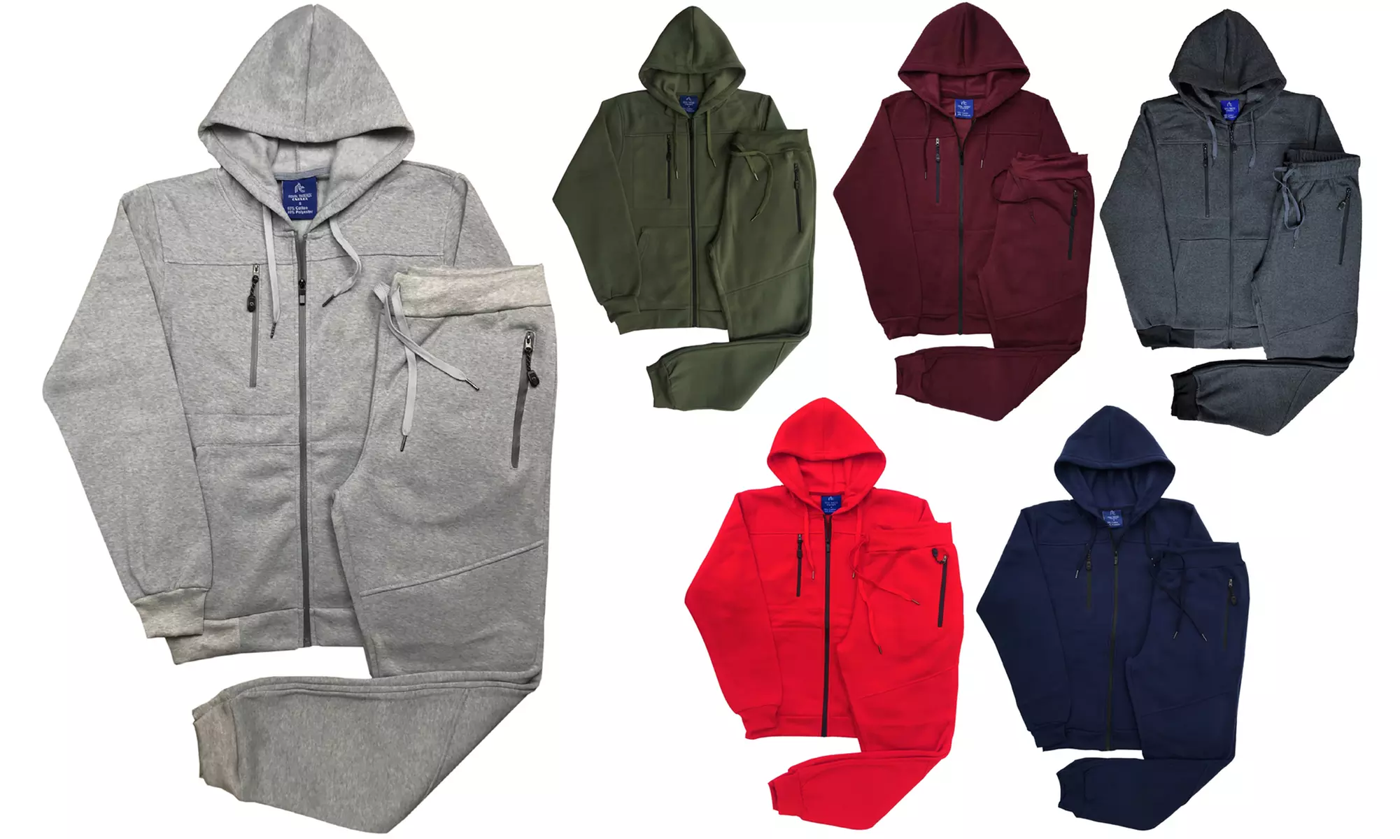 2-Piece Men's Tech Fleece Jogger Sweatsuit Set (S–4XL) - Primary Image