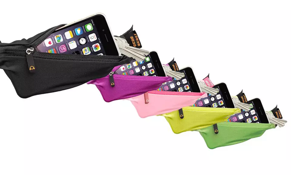 Gear Beast Running Belt with Universal Smartphone Pocket and Bounce-Free Design - Primary Image