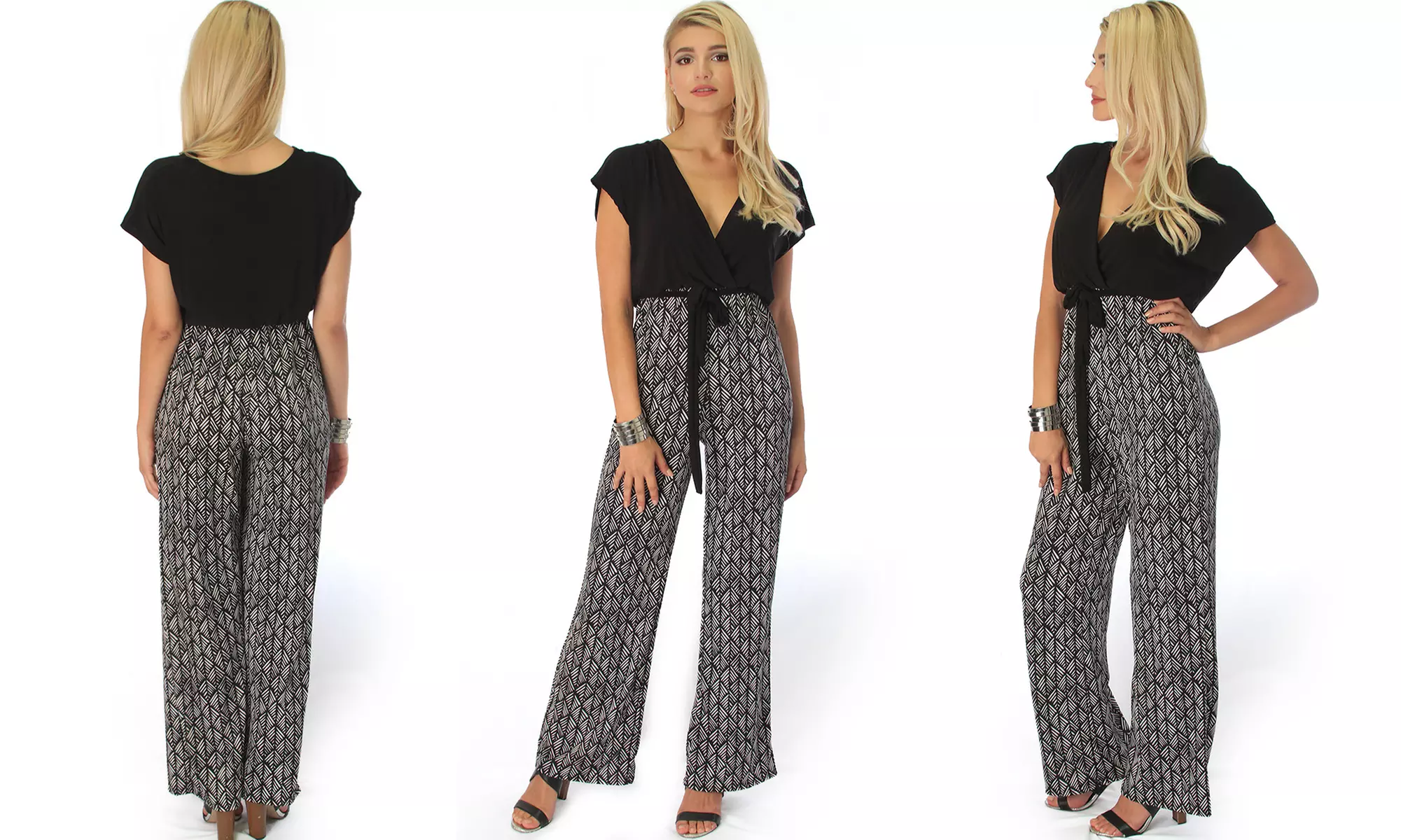 Lyss Loo Women's V-Neck Jumpsuit - Primary Image