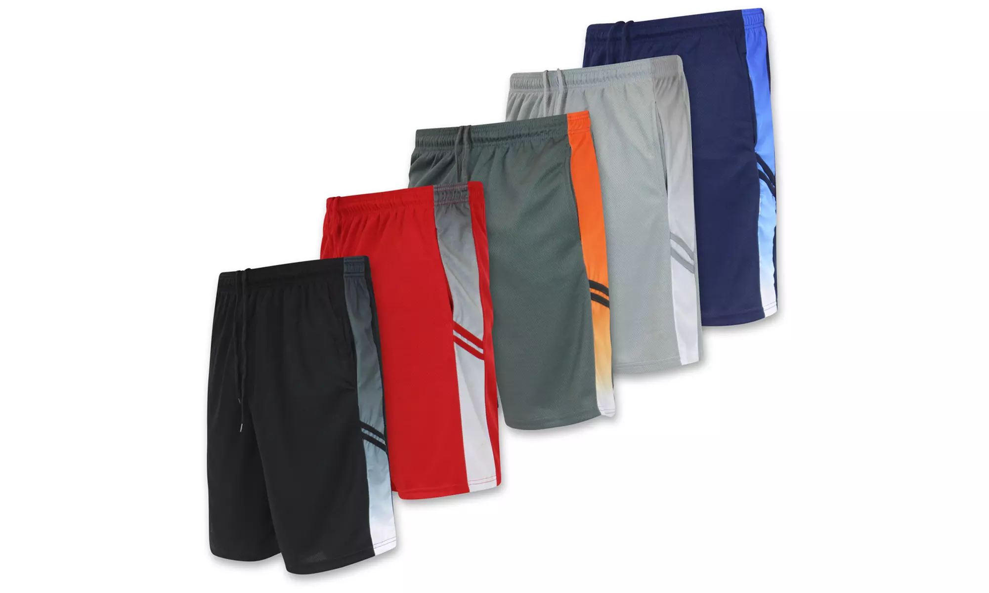 American Legend Men's Active Mesh Performance Shorts - 5 Pack - Primary Image