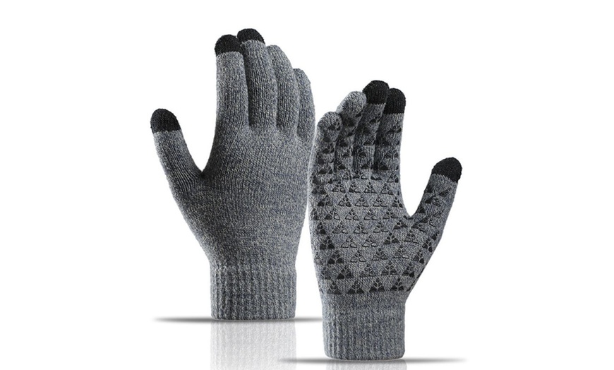 Image 9: Gants antidérapants avec doublure fine en polaire