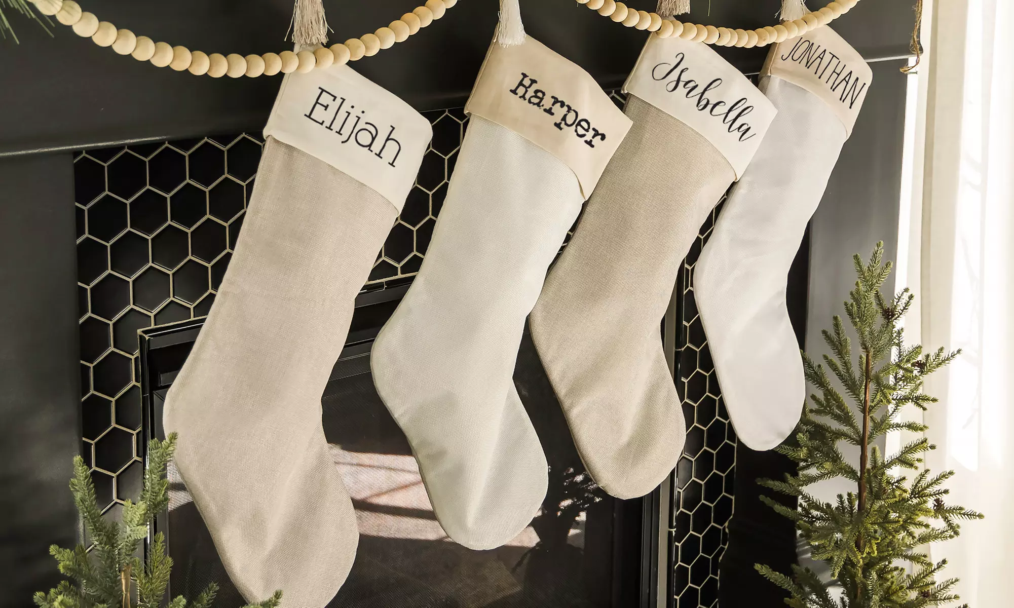 Personalized Cotton Stockings w/ Tassels from Qualtry (Up to 82% Off) - Second Medium