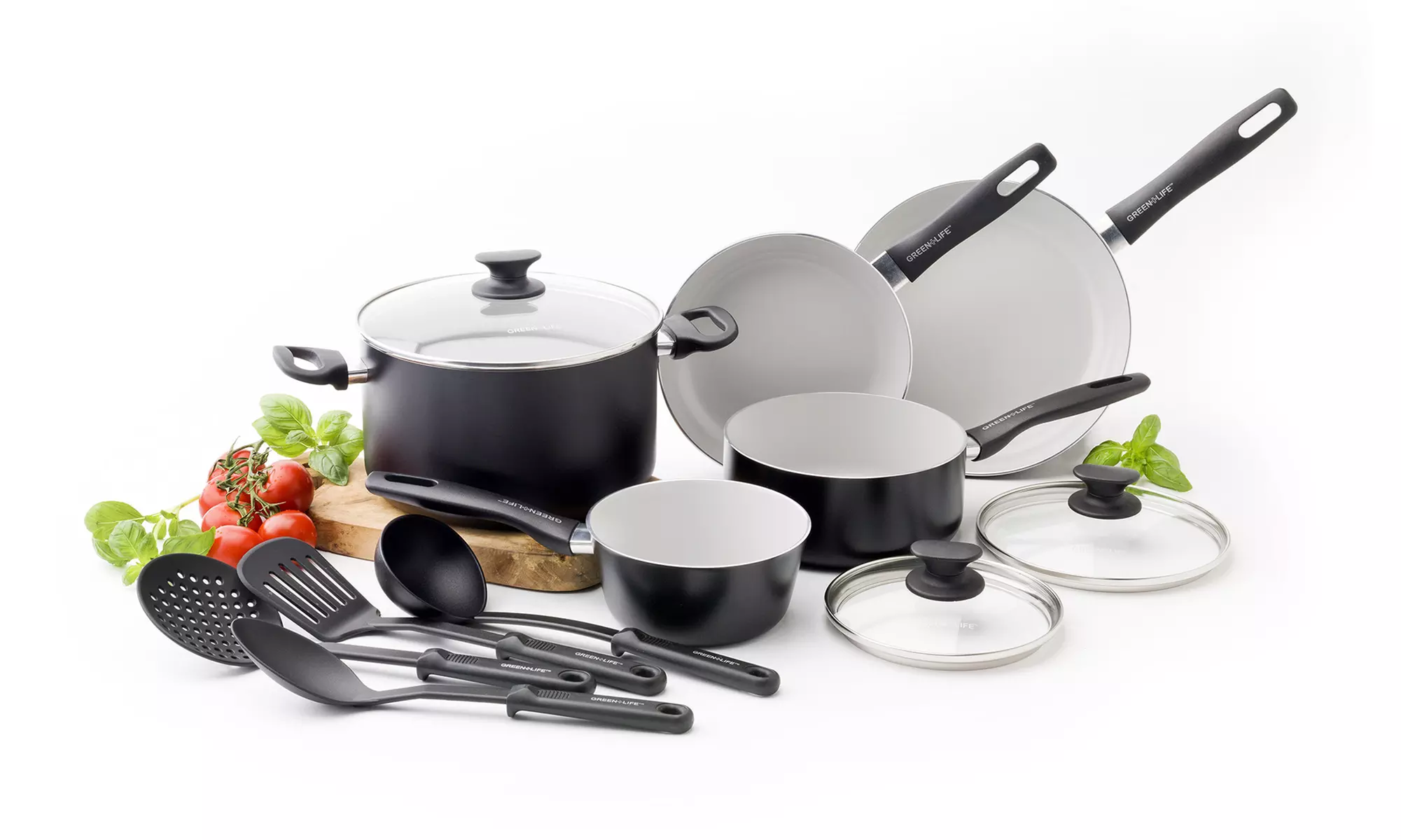 GreenLife Everyday Value Ceramic Non-Stick Cookware Set (12-Piece) - Primary Image