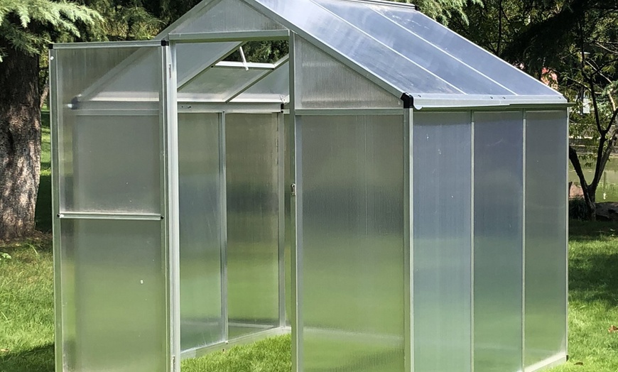 Image 6: Outsunny Polycarbonate Greenhouse