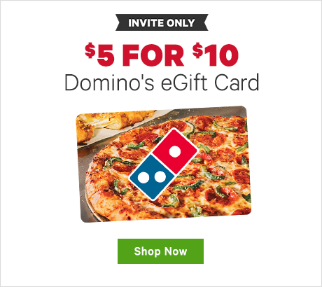 $5 for $10 Domino's Pizza eGift Card