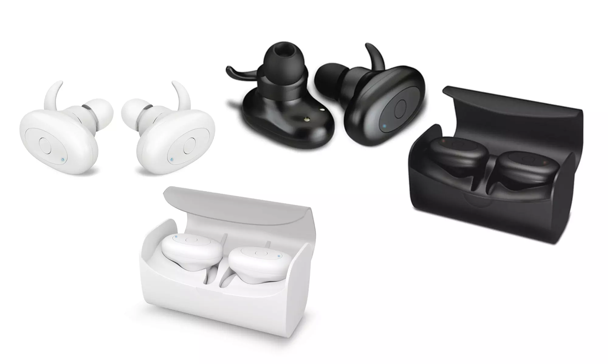 POM Gear LN-2 True Wireless Bluetooth 5.0 Earbuds with Microphone and Charging Case - Primary Image