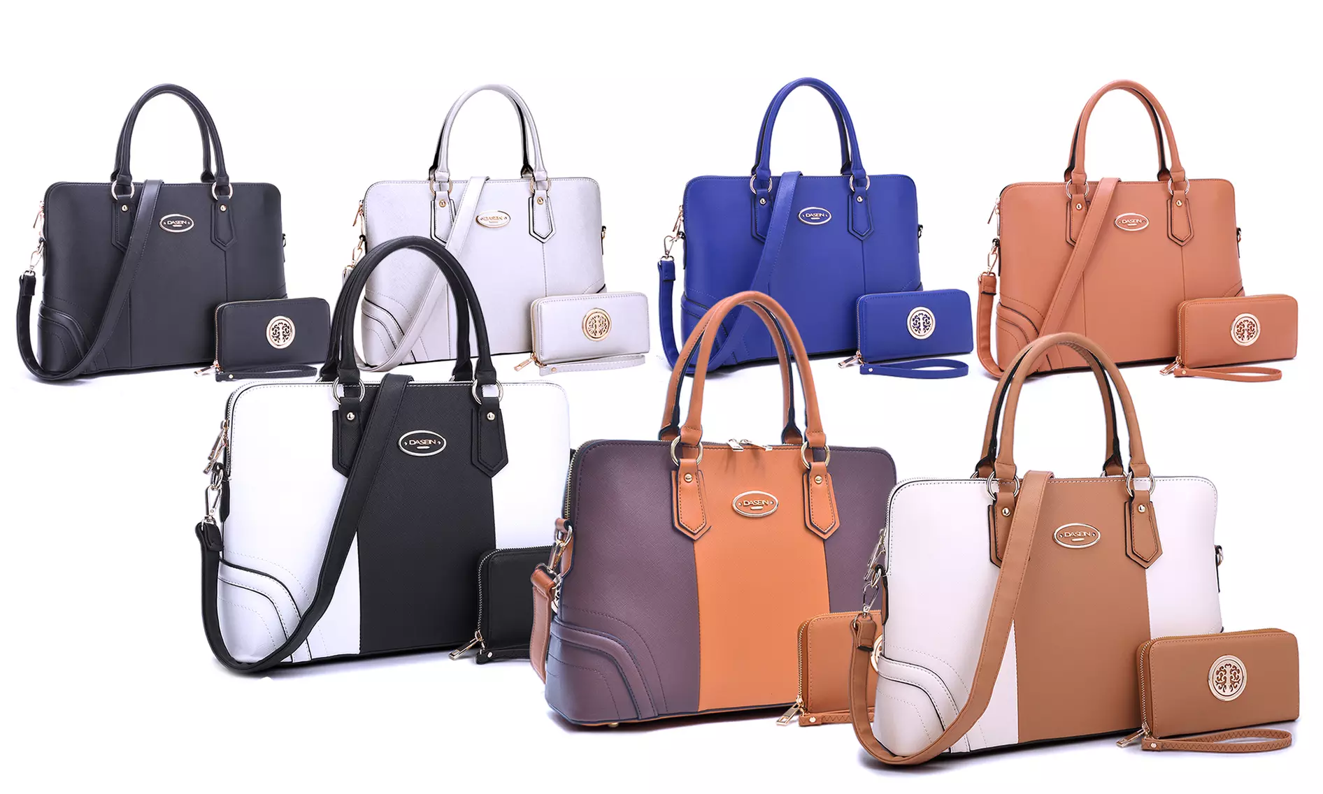 MK Belted Collection Briefcase Handbag with Matching Wallet - Primary Image