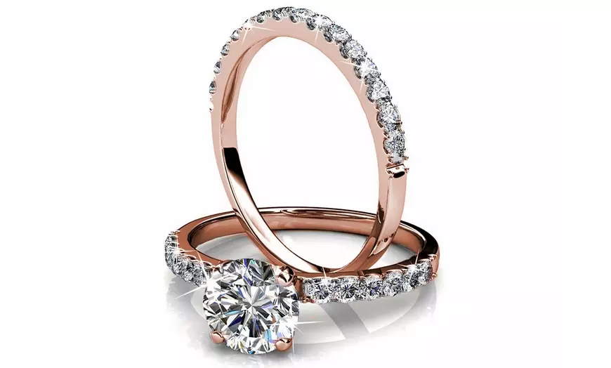 Image 1: Anillo Eternity con cristales Swarovski®