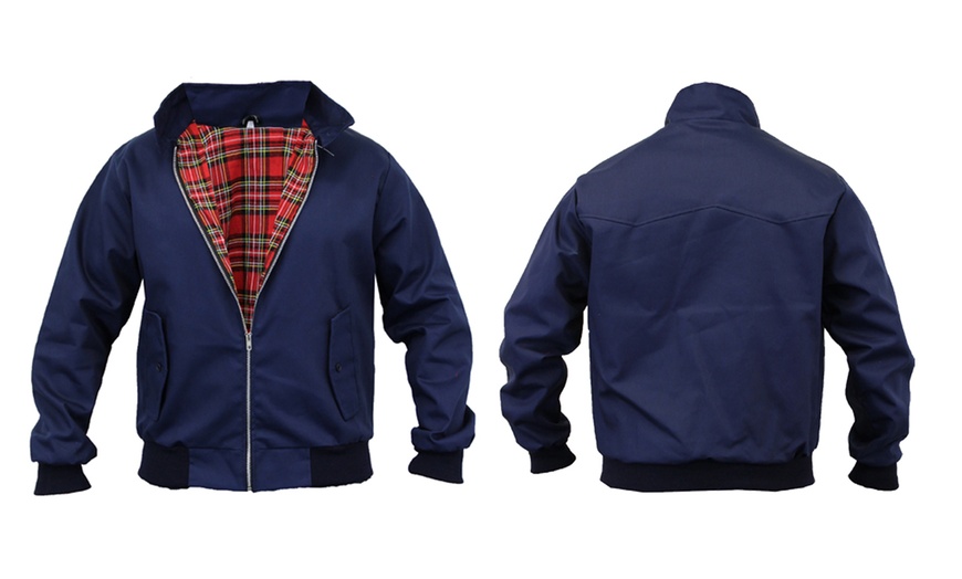 Image 8: Men's Tartan Lined Retro Bomber Jacket