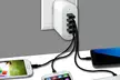 Apachie Two- or Four-USB Wall Charger with Optional USB Cable - Second Medium