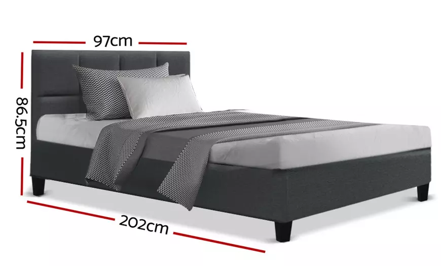 Image 6: Contemporary Plush Bed Frame