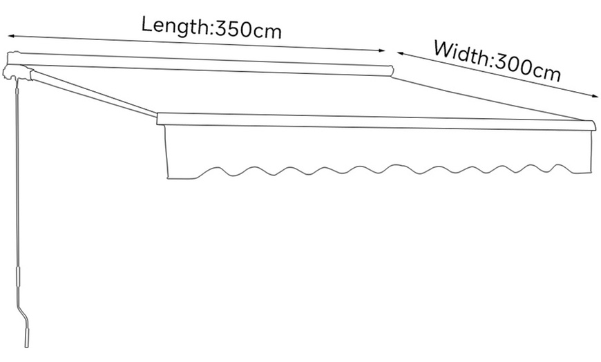 Image 4: Outdoor Retractable Patio Awning for Window and Door