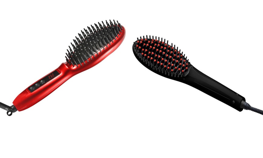 Image 7: Electric Hair Straightening Brush