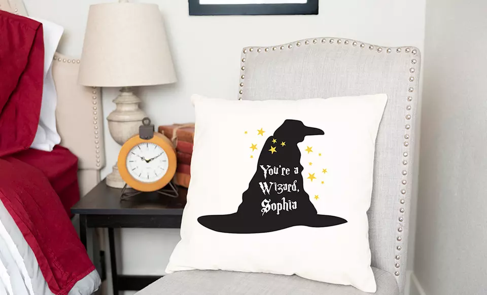 Personalized Wizard Throw Pillow Covers from Qualtry (Up to 28% Off) - Primary Image