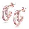 Image 2: Philip Jones Hoop Earrings with Crystals from Swarovski®