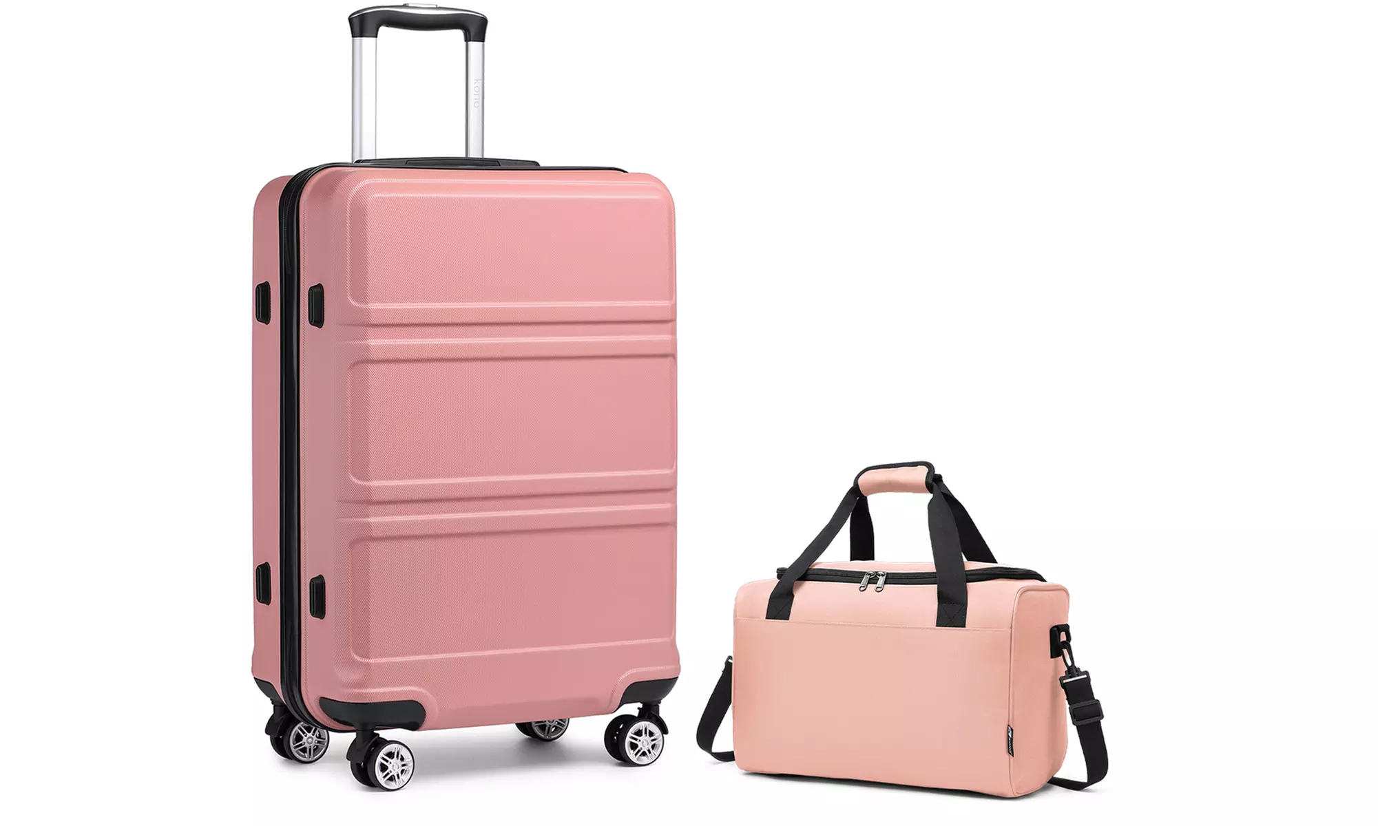 KONO 4er-Set Reisegepäck mit 3 Hartschalenkoffern inkl. Reisetasche