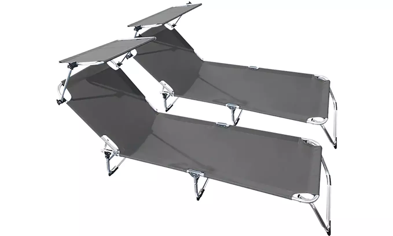 Set 2 lettini da mare pieghevoli Pyramidea