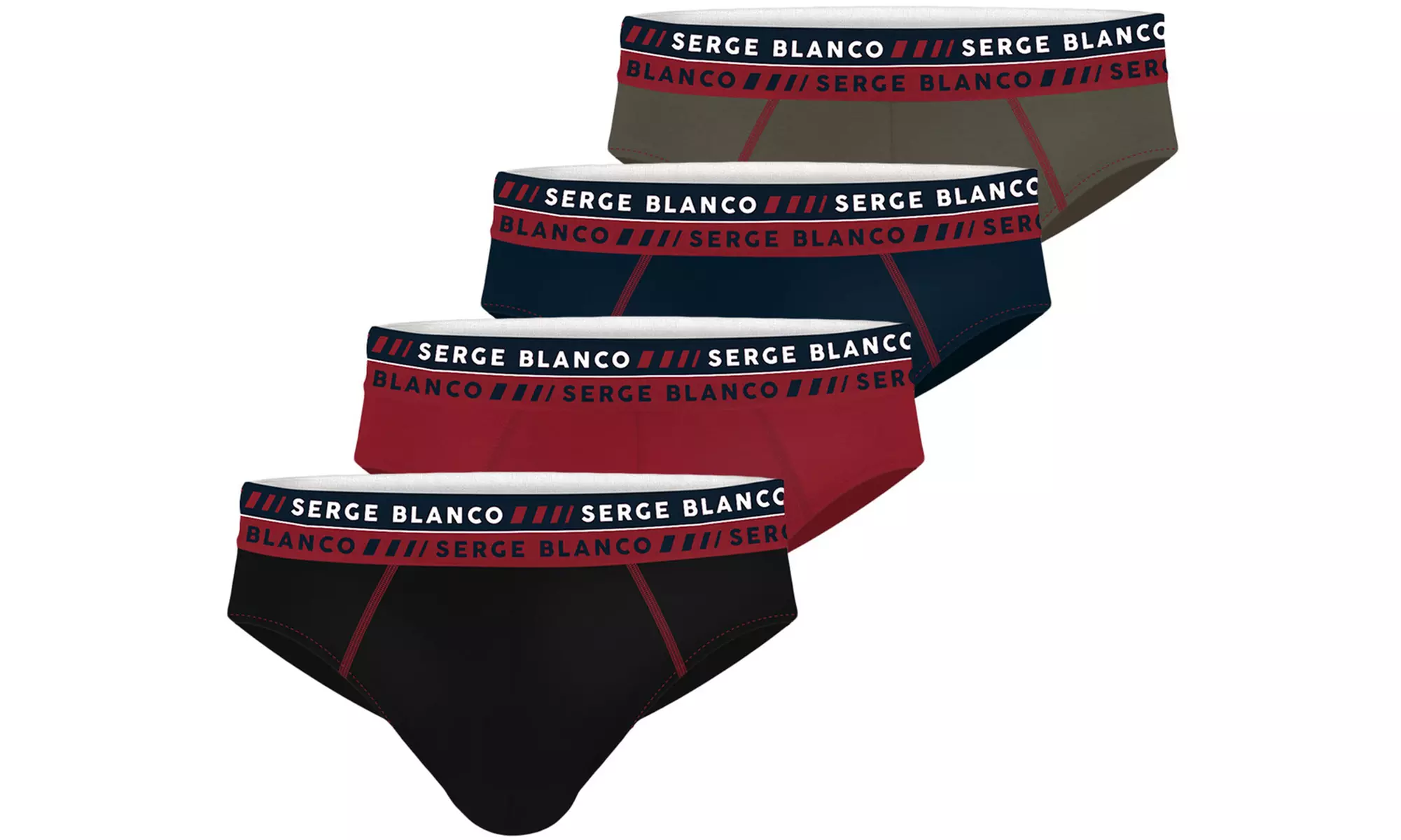 Lot de 4 slips Serge Blanco en coton